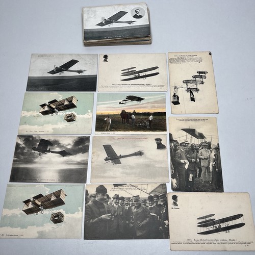 Antique aviation postcards - antique,