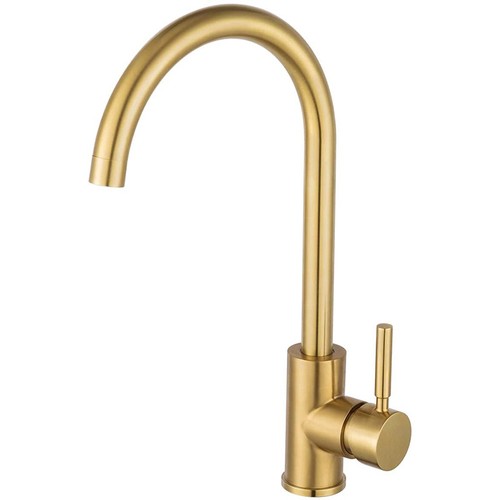 Brushed gold kitchen mixer - kitchen,