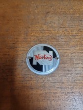 Original Norton Plastic Tank Emblem Badge Classic British Motorcycle Vintage 