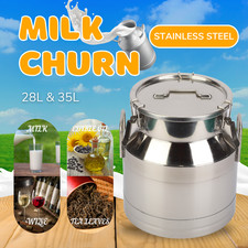 28L/35L Stainless Steel Milk Churn Milk Wine Homebrew Oil Food Seal Pail Bucket