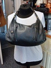 Radley London Large Leather Shoulder Bag Boho Slouch Bag Handbag Black