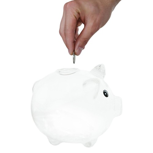 Glass pig piggy bank money - glass,