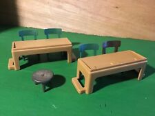 Playmobil Vintage  School Classroom Children Childs Kids Old Style Desks Chairs