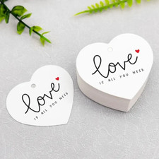 Love heart tags kraft - tags,