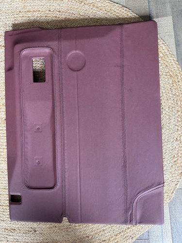 Burgundy leather front door - leather,