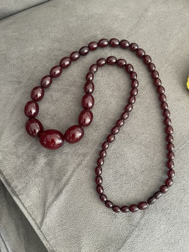 Vintage cherry amber bakelite - cherry,