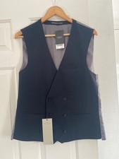 mens navy blue waistcoat