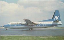 Nordair Fairchild-Hiller FH-227E Prop-Jet Airplane Hamilton 1980 Postcard