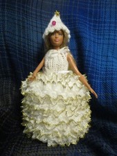 HAND KNITTED BLOND WHITE