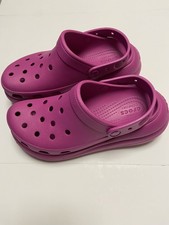 Crocs pink platforms clogs