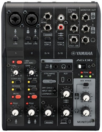 Yamaha ag06mk2 black - yamaha,