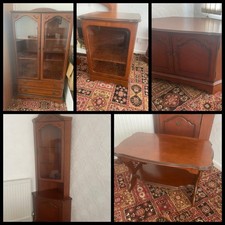 Job Lot Shabby Chic Vintage Rossmore Furniture TV Display Cabinets Coffee Table