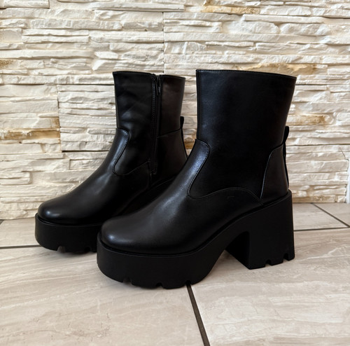 Womens black platform ankle - womens,