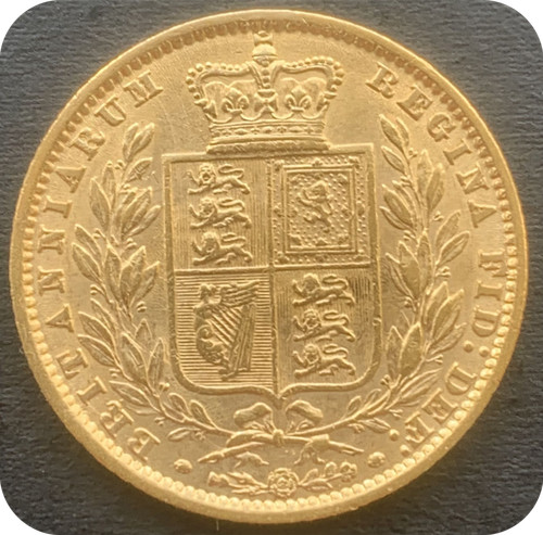 1862 full gold sovereign - gold,