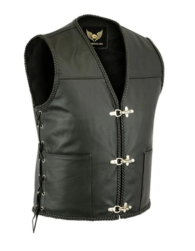 Men real leather biker - men's,