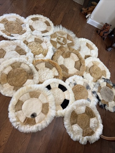 Vintage real fur round alpaca - fur,