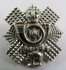Military Collar Badge Highland Light Infantry British Army Facing Left