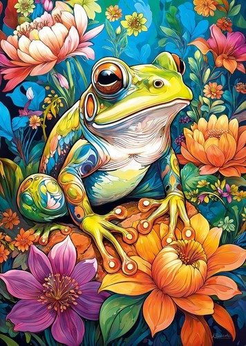 Cherry pazzi flower - power, frog