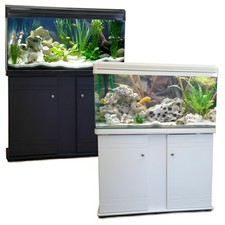 Aquarium Fish Tank & Cabinet Freshwater Tropical Filter LED Lighting 120cm 220L