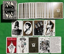 Old Vintage 1986 Unusual Non Standard ** OSCAR WILDE ** Playing Cards FANTO Art