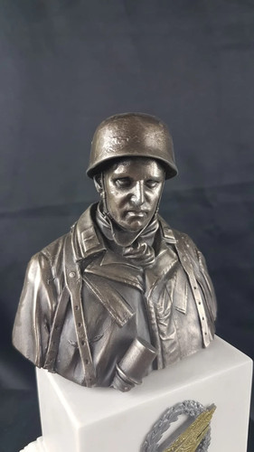 Cold cast bronze bust - bronze, german