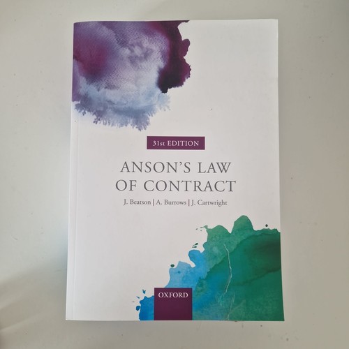 Anson law contract - anson's, of