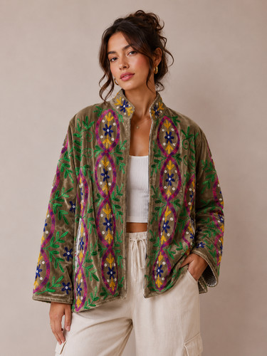 Indian floral embroidery - floral,
