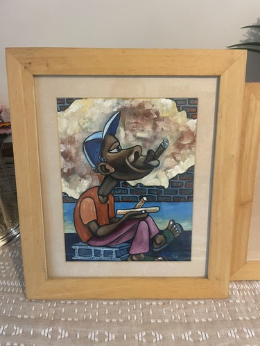 Vintage haitian folk - folk, art