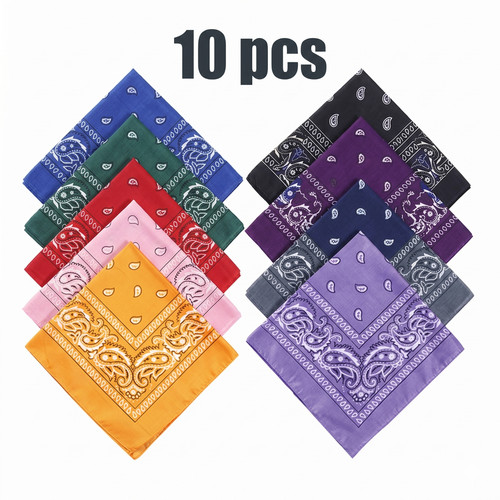 10pc paisley bandana multipack - paisley,