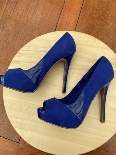 Bershka royal blue suede - royal,