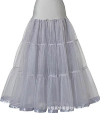 Hoopless Net Petticoat Girl Dance Tutu Fancy A-swing Wedding Dress Underskirt J1