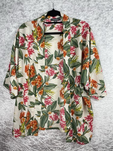 Cream green pink - cream, floral