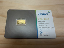 UMICORE 1g Gold Bar (Single