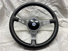 Moto-Lita 13" dished steering wheel c/w Ford Anglia boss and Ford plastic cap