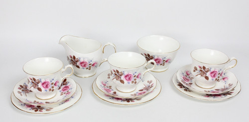 Vintage queen anne pink rose - queen,