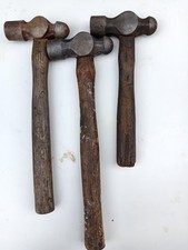 Vintage Joblot Ball Peen Hammers Various Sizes X3 Used Condition