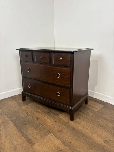 Stag mahogany five drawer - mahogany,