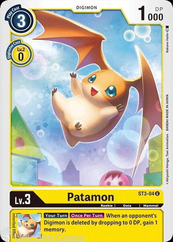 St3 patamon uncommon mint - st3-04,