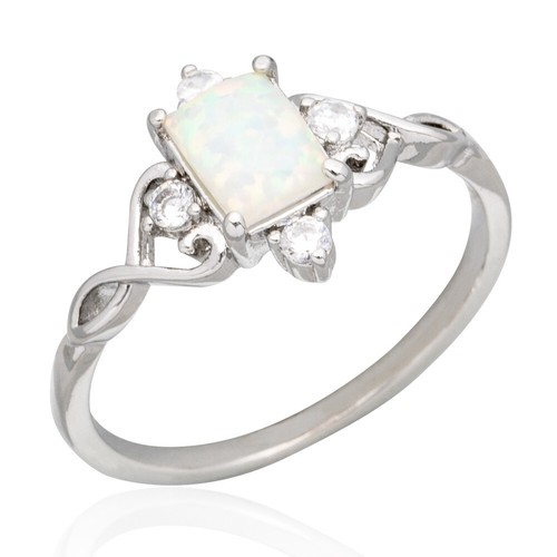 4x6 rectangle white fire opal - 4x6,
