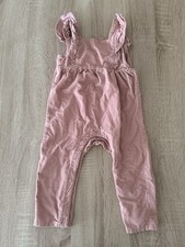 Girls Pink Corduroy Dungarees
