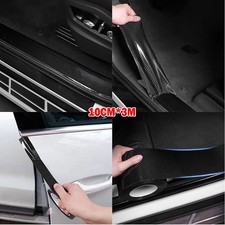 Car Door Carbon Fiber Protector Sill Scuff Cover Strip Anti-scratch Sticker Tape