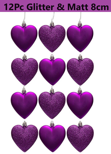 Christmas tree heart baubles - tree,