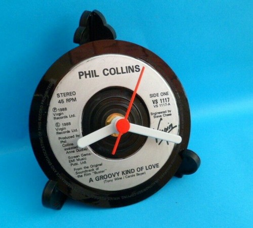 Phil collins clock upcycled - clock,