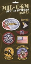 Embroidered Badges Army Sew on Military Airforce Patches Fancy Dress Mil-com New