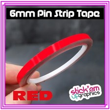 RED Pin Stripe 6mm x 10Mt Self
