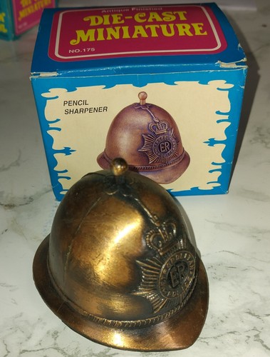 Antique finished police - finished, helmet