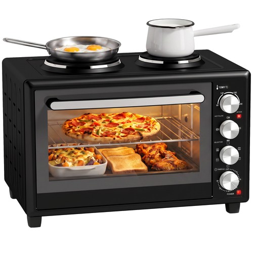 Homcom 46l mini oven with - mini, dual