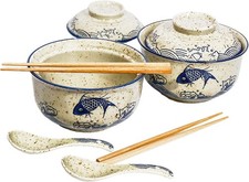 Ceramic Ramen Bowl Set, 800ml