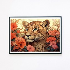 Cheetah Botanical Flowers Big