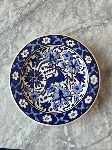Hand painted cermaic plate - hand,